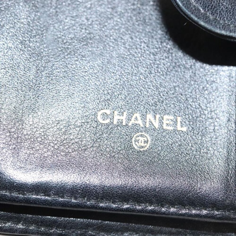 Chanel Coco Mark Black Leather Wallet  (Pre-Owned) - Picture 12 of 16